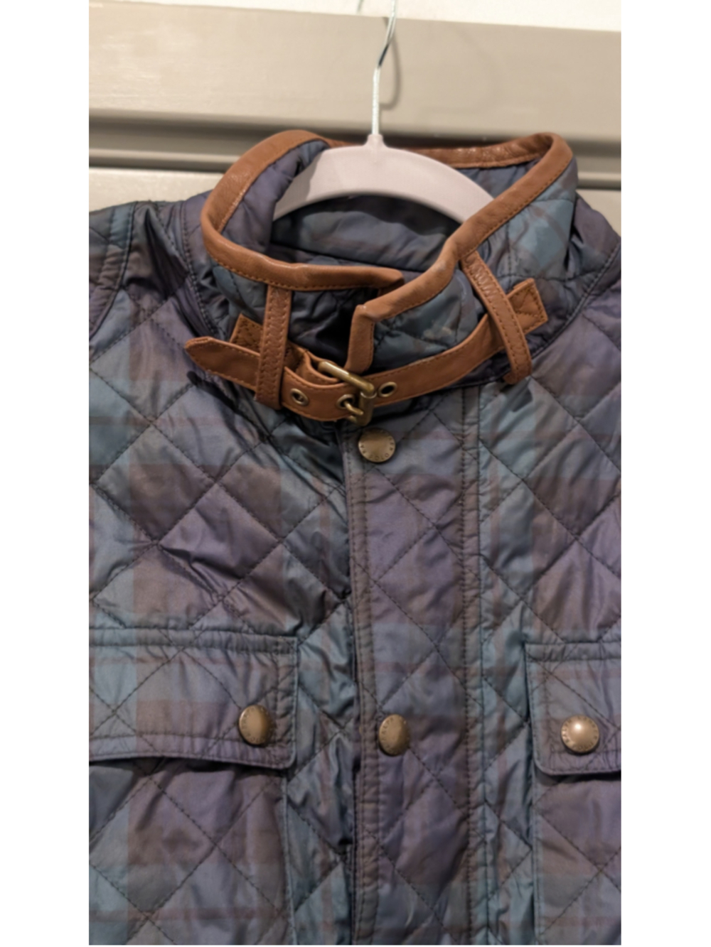 Polo Ralph Lauren Plaid Quilted Leather Trim Equestrian Jacket L - Picture 13 of 16